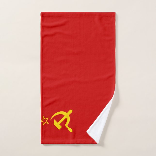 USSR Soviet Union Communist Sickle and Hammer Hand Towel (Hand Towel)