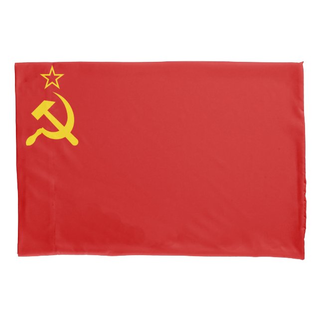 USSR Soviet Union Communist Sickle and Hammer Pillow Case (Front)