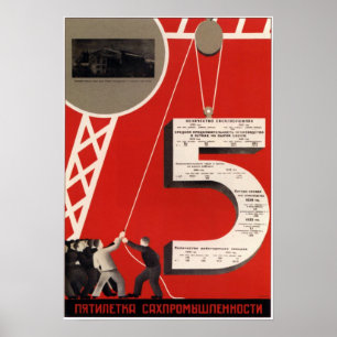 USSR Soviet Union Propaganda 1933 Poster