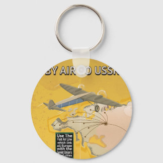 USSR Soviet Vintage Travel Poster. Keychain