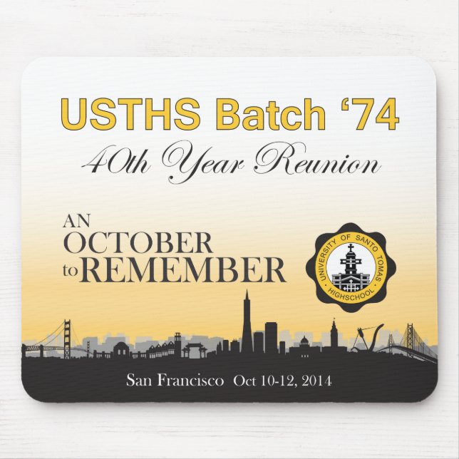 USTHS Batch '74 Mousepad (Front)