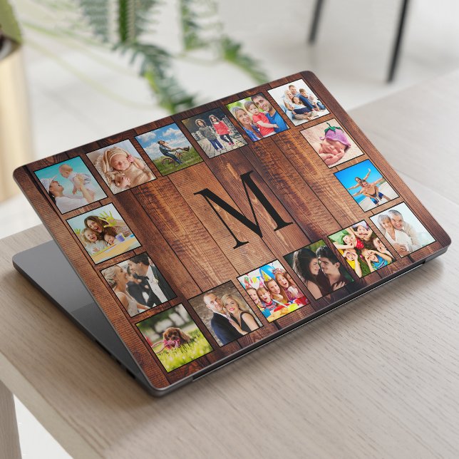 ustom Family Photo Collage Reclaimed Wood HP Laptop Skin (Creator Uploaded)