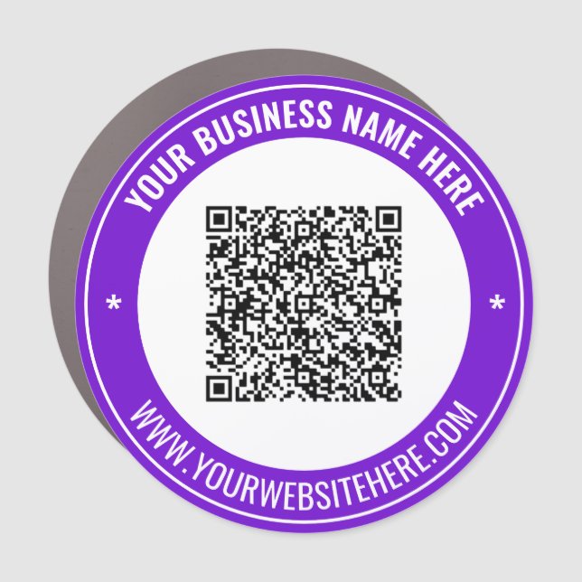 ustom QR Code Business Promotional Car Magnet (Front)