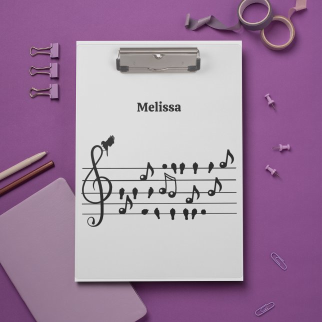 ustom Songbird Treble Clef Art Clipboard (Creator Uploaded)