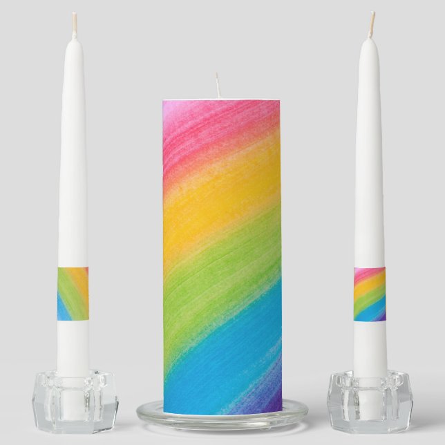 ustom Wedding Unity Candle Sets: floral candles, p (Front)