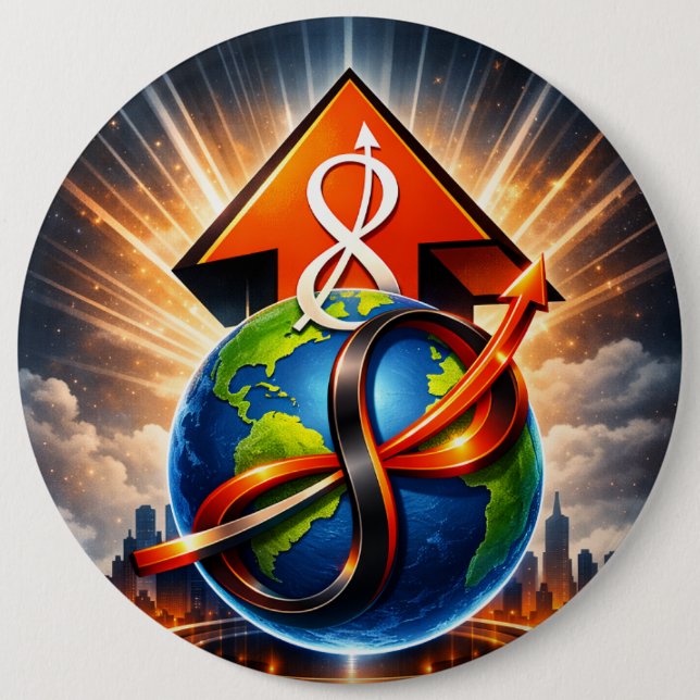 USTP Global Infinity Ascent Futurist Button (Front)