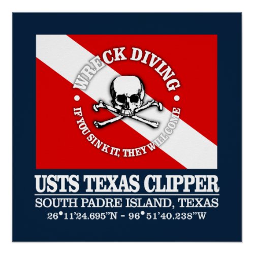 USTS Texas Clipper best wrecks Poster