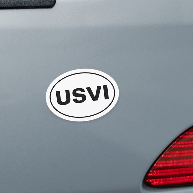 USVI US Virgin Islands Euro Oval Car Magnet (Creator Uploaded)