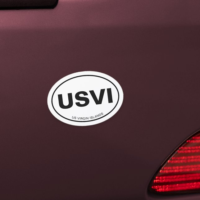USVI US Virgin Islands Euro Oval Car Magnet (Creator Uploaded)