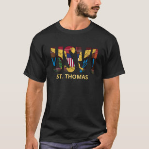 USVI US Virgin Islands Flag St. Thomas Madras T-Shirt