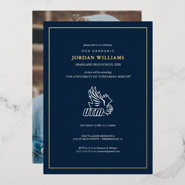 UT Martin Foil Invitation (Front/Back)