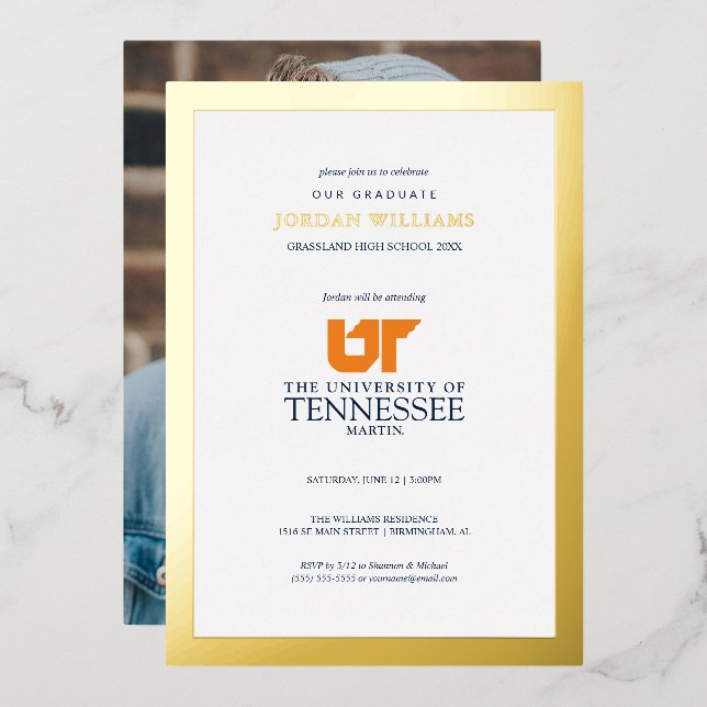 UT Martin University Foil Invitation (Front/Back)