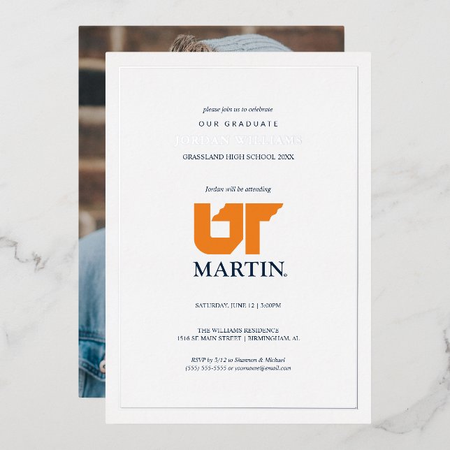 UT Martin University Foil Invitation (Front/Back)