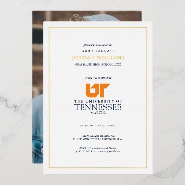 UT Martin University Foil Invitation (Front/Back)