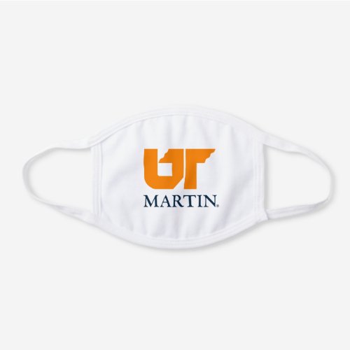 UT Martin White Cotton Face Mask