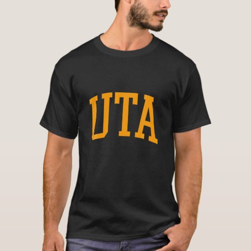 UTA Arch Vintage Retro University Style T_Shirt