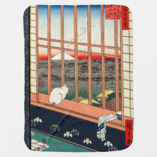 Utagawa Hiroshige - Asakusa Rice fields Baby Blanket