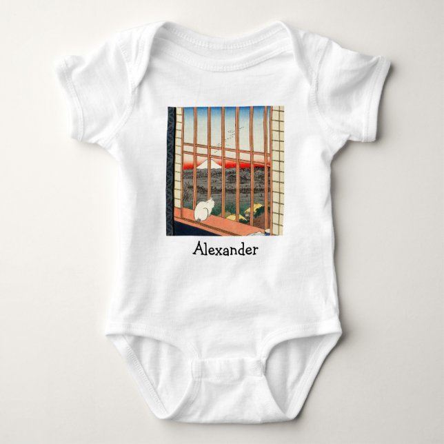 Utagawa Hiroshige - Asakusa Rice fields Baby Bodysuit (Front)