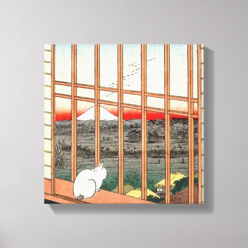 Utagawa Hiroshige _ Asakusa Rice fields Canvas Print