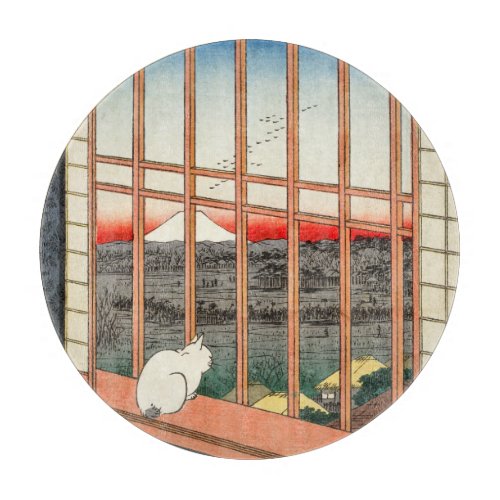 Utagawa Hiroshige _ Asakusa Rice fields Cutting Board