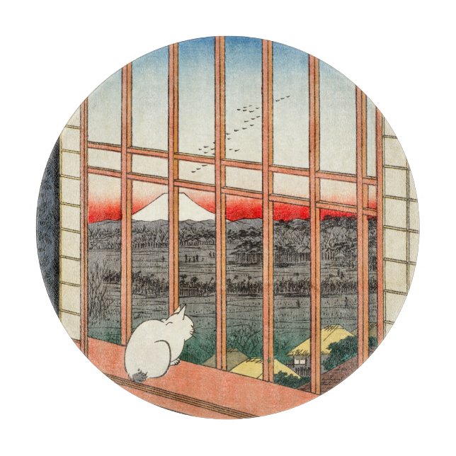 Utagawa Hiroshige - Asakusa Rice fields Cutting Board (Front)