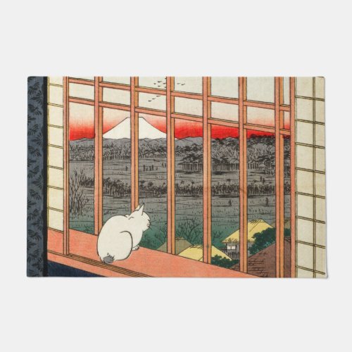 Utagawa Hiroshige _ Asakusa Rice fields Doormat