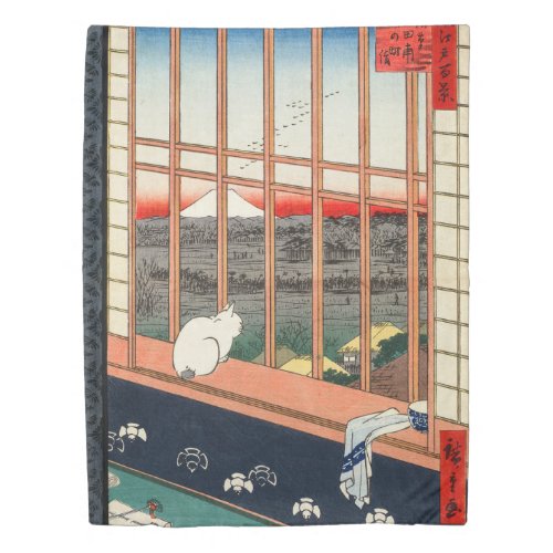 Utagawa Hiroshige _ Asakusa Rice fields Duvet Cover