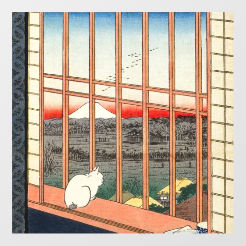Utagawa Hiroshige _ Asakusa Rice fields Floor Decals