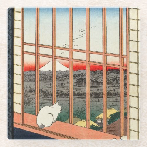 Utagawa Hiroshige _ Asakusa Rice fields Glass Coaster