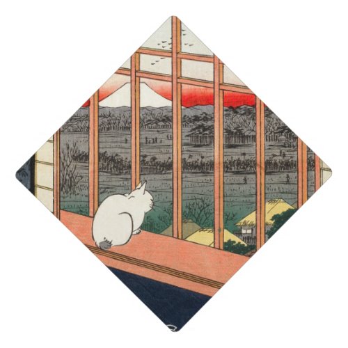 Utagawa Hiroshige _ Asakusa Rice fields Graduation Cap Topper