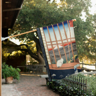 Utagawa Hiroshige - Asakusa Rice fields House Flag