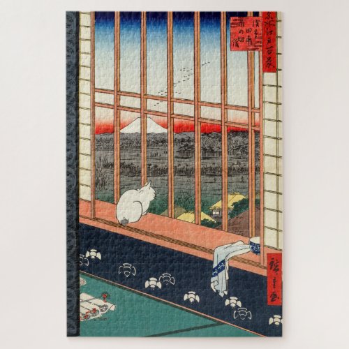 Utagawa Hiroshige _ Asakusa Rice fields Jigsaw Puzzle
