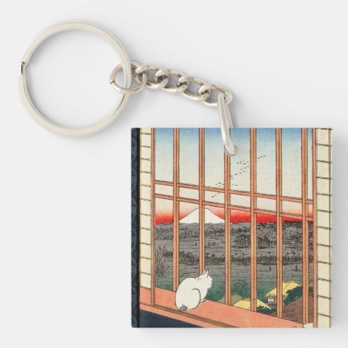 Utagawa Hiroshige _ Asakusa Rice fields Keychain