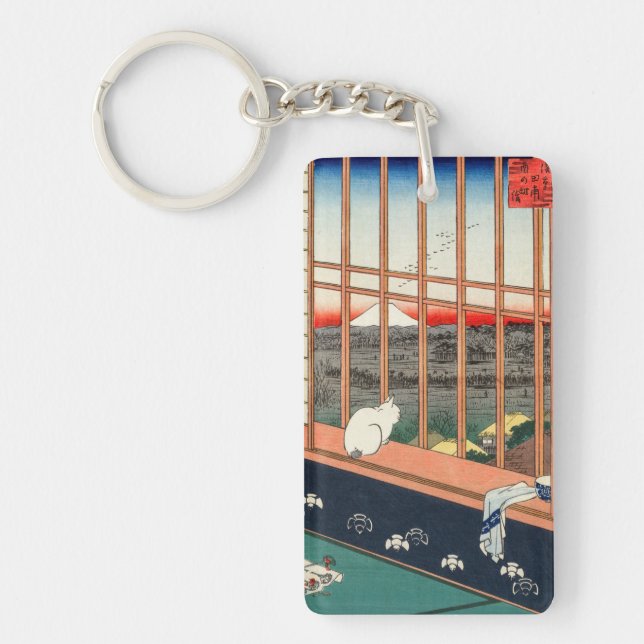 Utagawa Hiroshige - Asakusa Rice fields Keychain (Front)