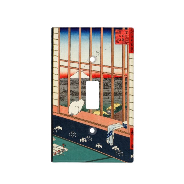 Utagawa Hiroshige - Asakusa Rice fields Light Switch Cover (Front)
