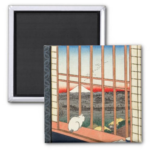 Utagawa Hiroshige _ Asakusa Rice fields Magnet