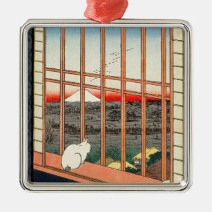 Utagawa Hiroshige - Asakusa Rice fields Metal Ornament