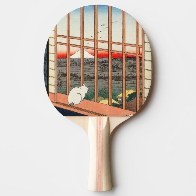 Utagawa Hiroshige - Asakusa Rice fields Ping Pong Paddle (Front)