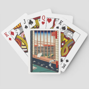 Utagawa Hiroshige - Asakusa Rice fields Poker Cards