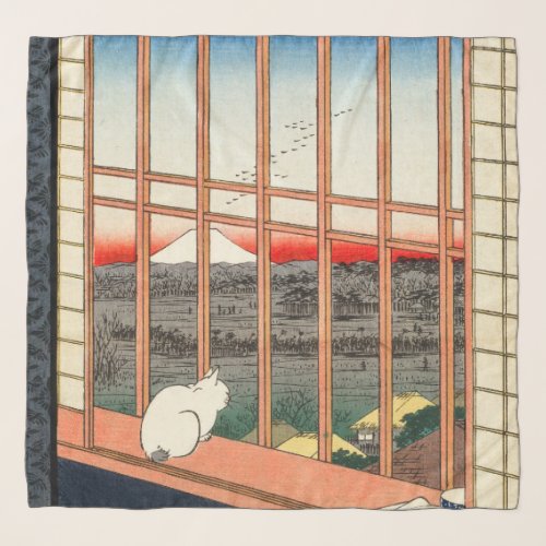 Utagawa Hiroshige _ Asakusa Rice fields Scarf