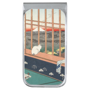 Utagawa Hiroshige - Asakusa Rice fields Silver Finish Money Clip