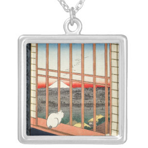 Utagawa Hiroshige - Asakusa Rice fields Silver Plated Necklace