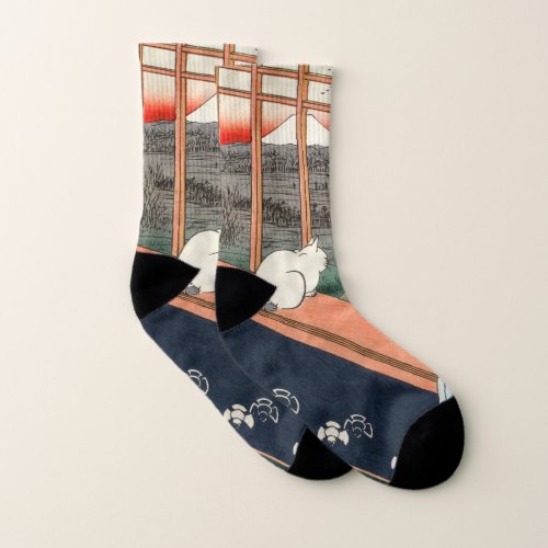 Utagawa Hiroshige _ Asakusa Rice fields Socks