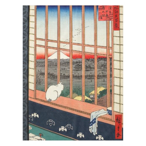 Utagawa Hiroshige _ Asakusa Rice fields Tablecloth