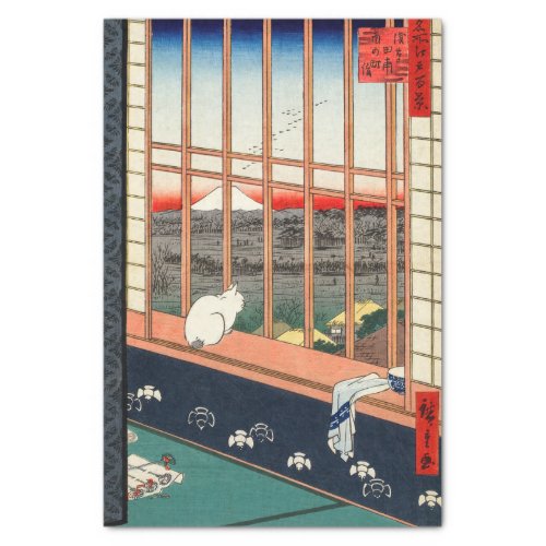Utagawa Hiroshige _ Asakusa Rice fields Tissue Paper
