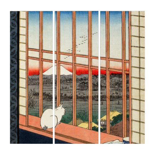 Utagawa Hiroshige _ Asakusa Rice fields Triptych