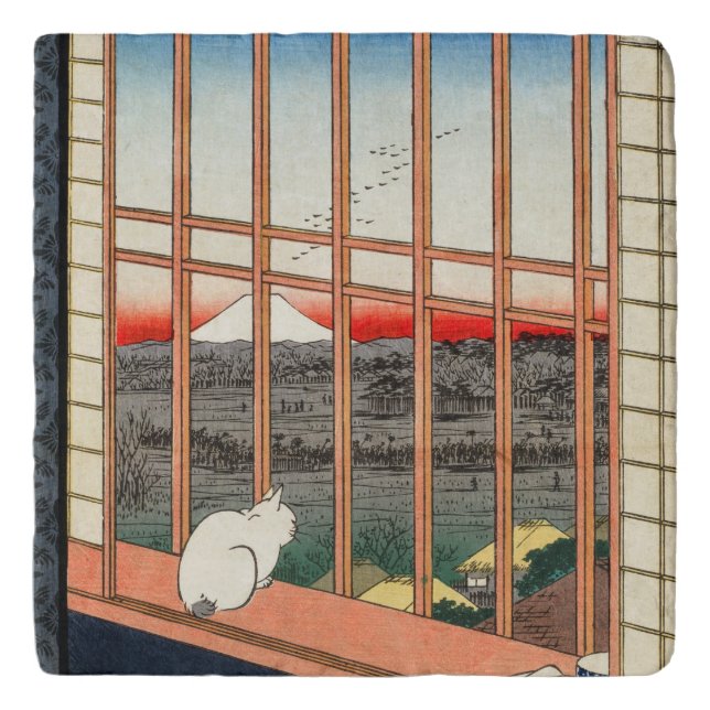 Utagawa Hiroshige - Asakusa Rice fields Trivet (Front)