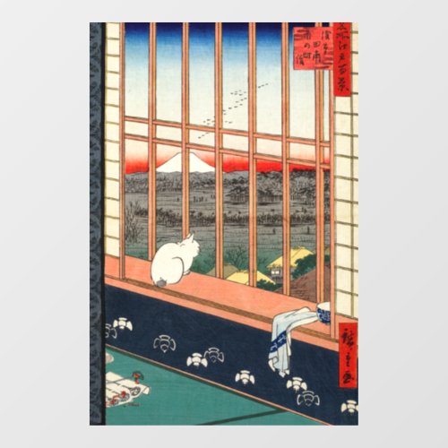 Utagawa Hiroshige _ Asakusa Rice fields Window Cling