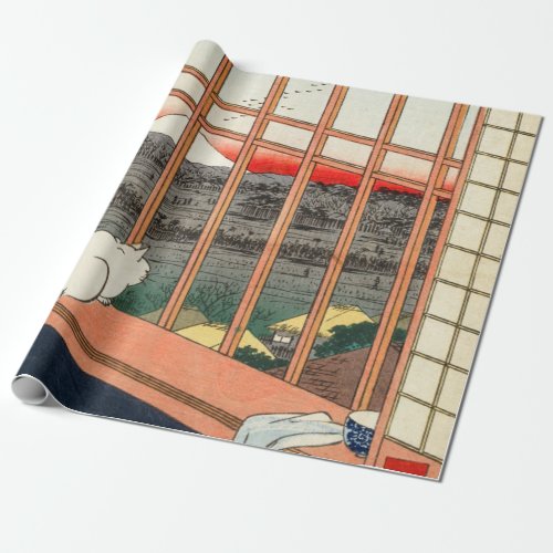 Utagawa Hiroshige _ Asakusa Rice fields Wrapping Paper