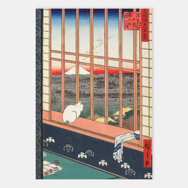 Utagawa Hiroshige - Asakusa Rice fields Wrapping Paper Sheets (Creator Uploaded)